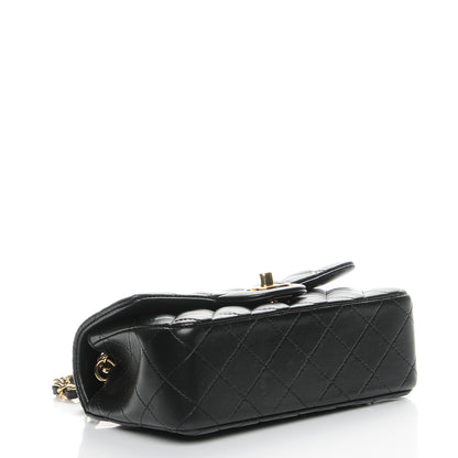 Chanel Lambskin Quilted Mini Rectangular Flap Black 4 of 7
