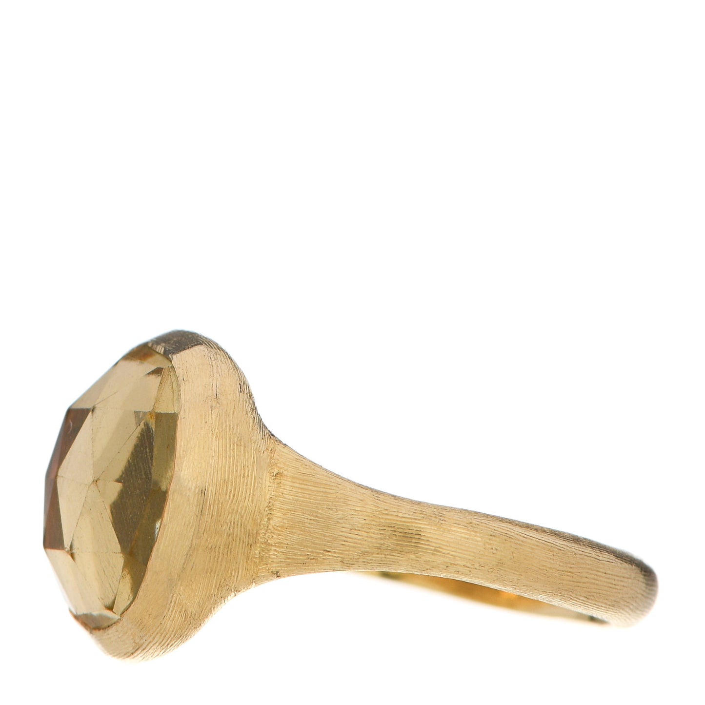 18K Yellow Gold Citrine Medium Jaipur Stackable Ring 49 5
