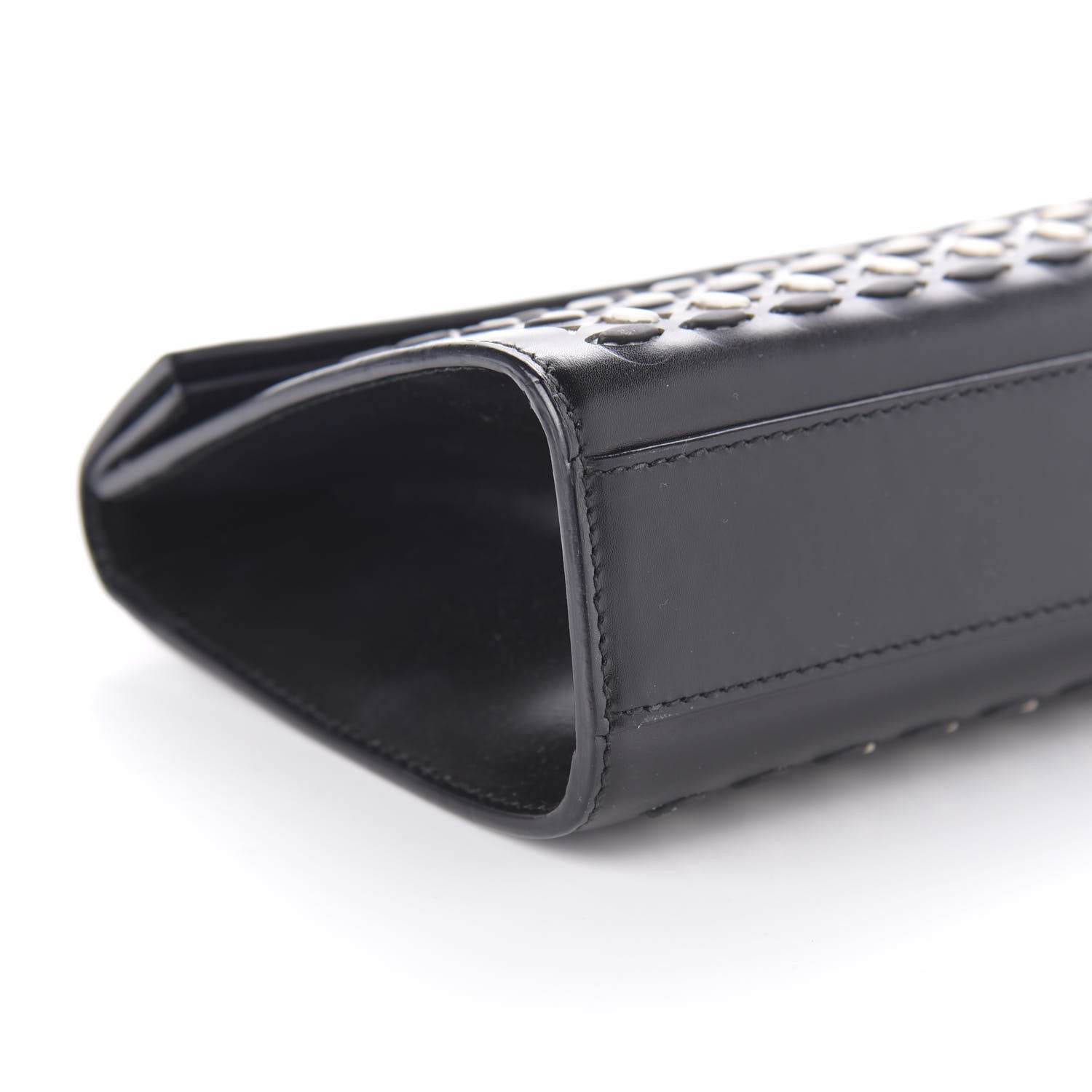 Alaia Calfskin Laser Cut Clutch Black White 6 of 12