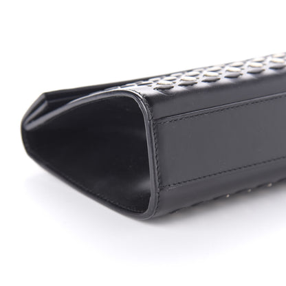 Alaia Calfskin Laser Cut Clutch Black White 6 of 12