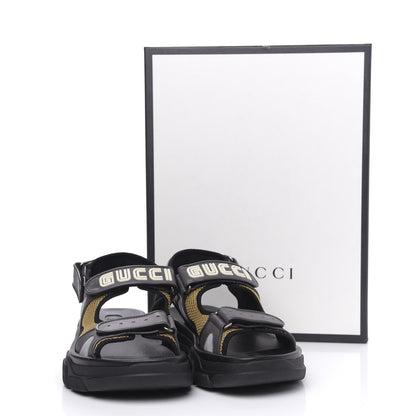 Gucci X SEGA Nappa Mesh Mens Aguru Sandals 9.5 Loess Black 8 of 8