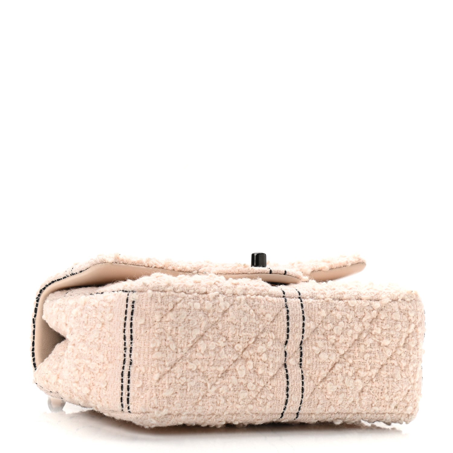Chanel Tweed Quilted Mini Rectangular Flap Light Pink Black 4 of 10
