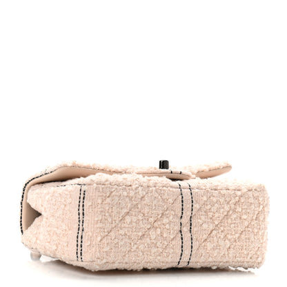 Chanel Tweed Quilted Mini Rectangular Flap Light Pink Black 4 of 10