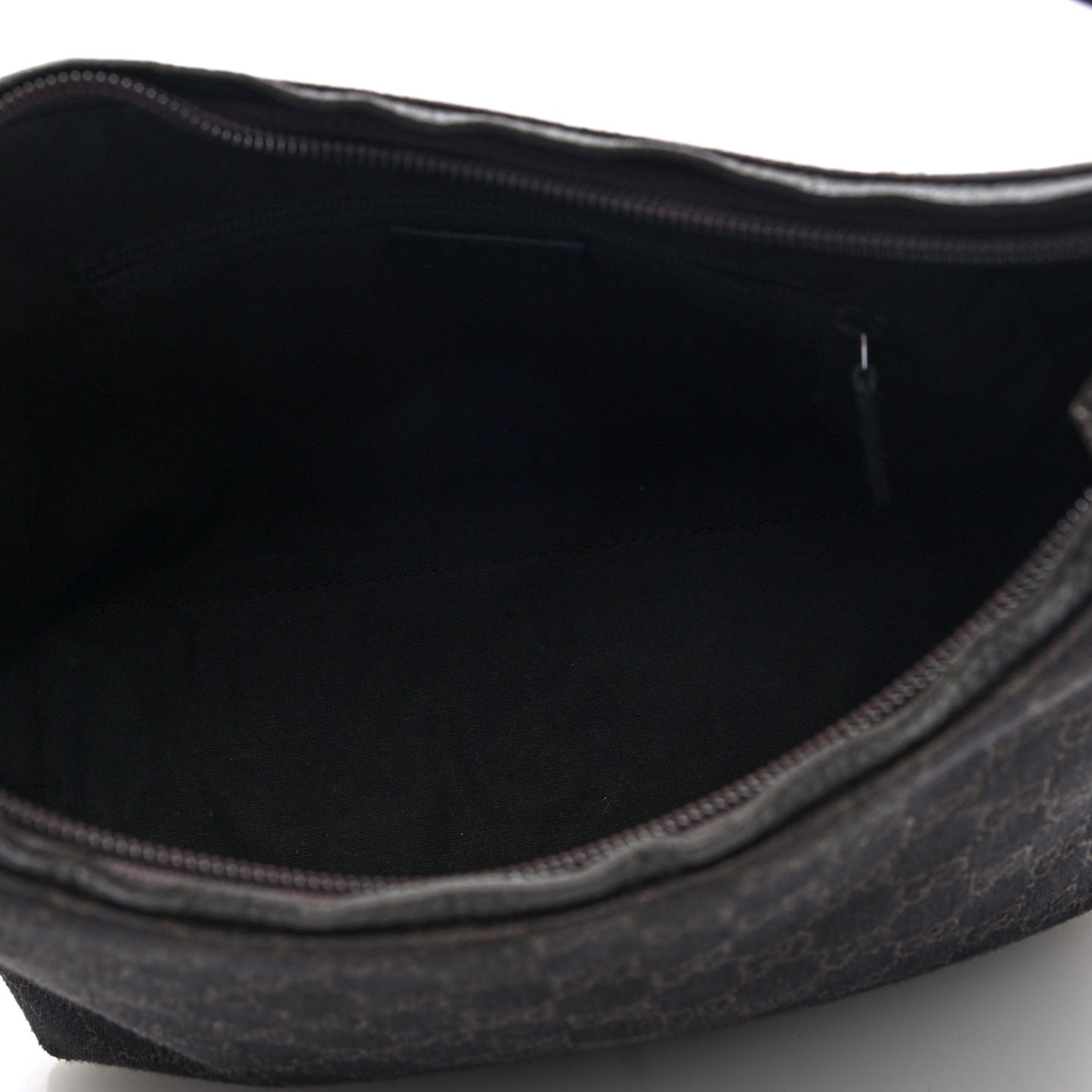 Denim Monogram Hobo Dark Brown