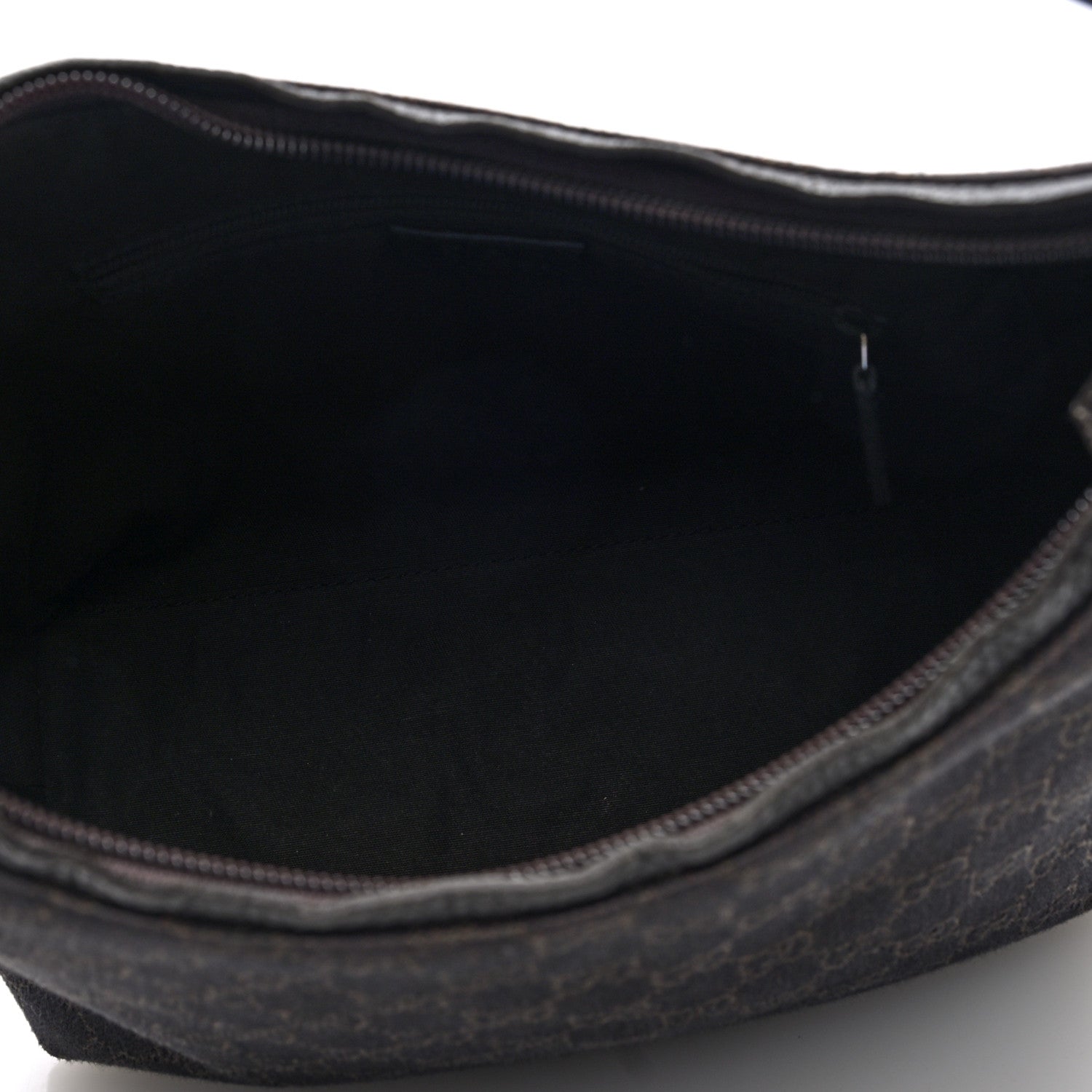Gucci Denim Monogram Hobo Dark Brown 4 of 9