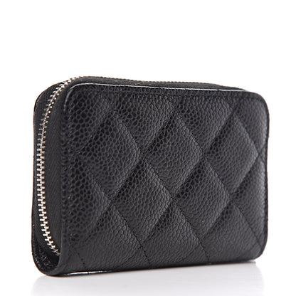 Chanel Caviar Quilted Zip Coin Purse Black 3 of 7