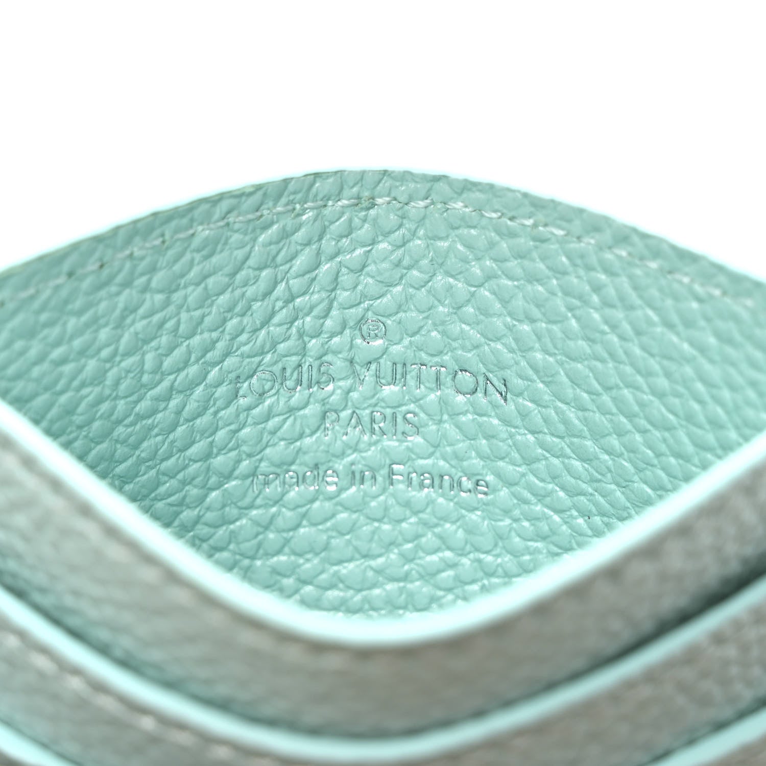 Louis Vuitton Empreinte Monogram LV Charms Card Holder Pearly Lagoon Turquoise 6 of 7