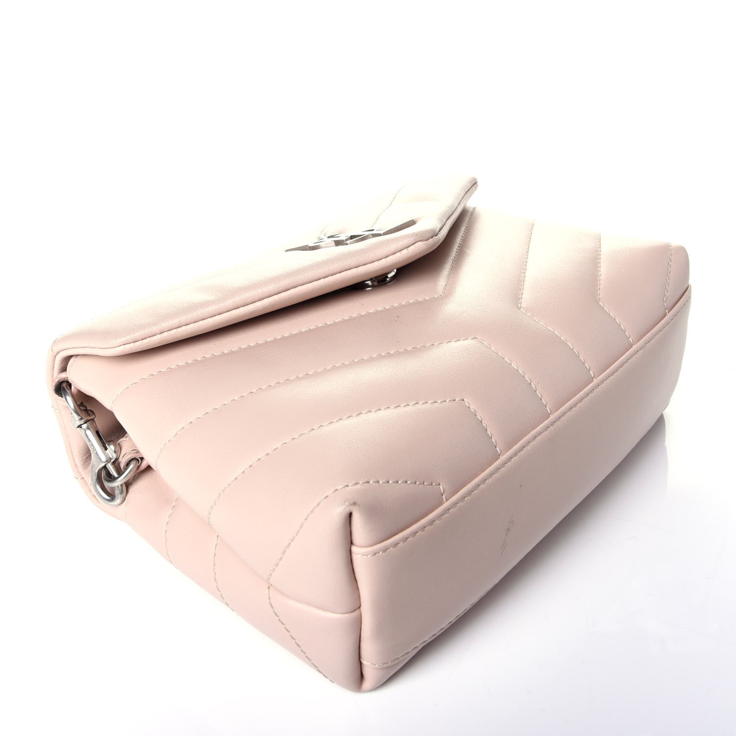 Saint Laurent Calfskin Y Quilted Monogram Toy Loulou Crossbody Bag Marble Pink 4 of 9