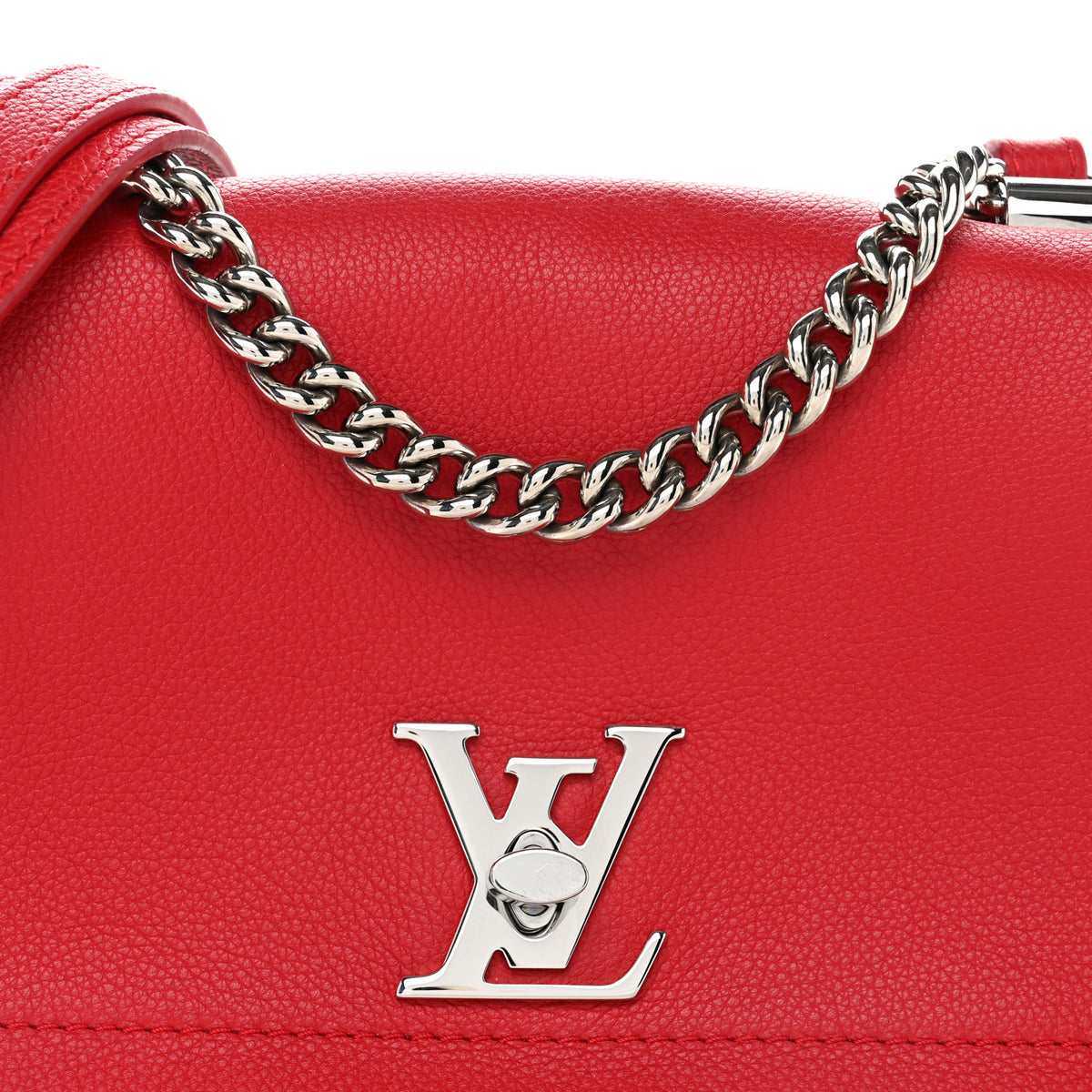 Calfskin Lockme II Chain Bag BB Rubis