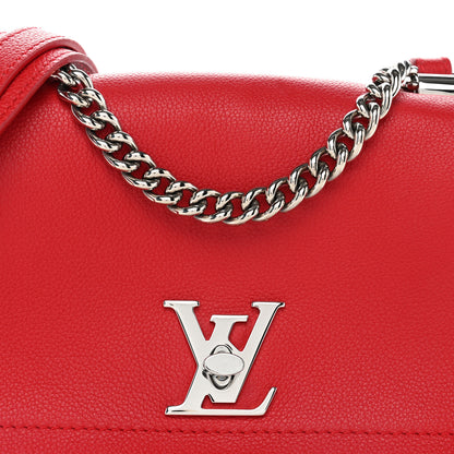 Louis Vuitton Calfskin Lockme II Chain Bag BB Rubis 6 of 8