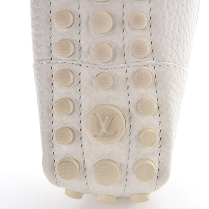 Louis Vuitton Grained Calfskin Close Up Flat Loafer 38 White 6 of 9