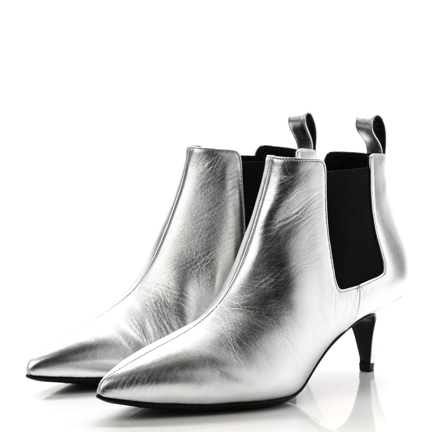 Nappa Zumi Mid Ankle Boots 38 Silver
