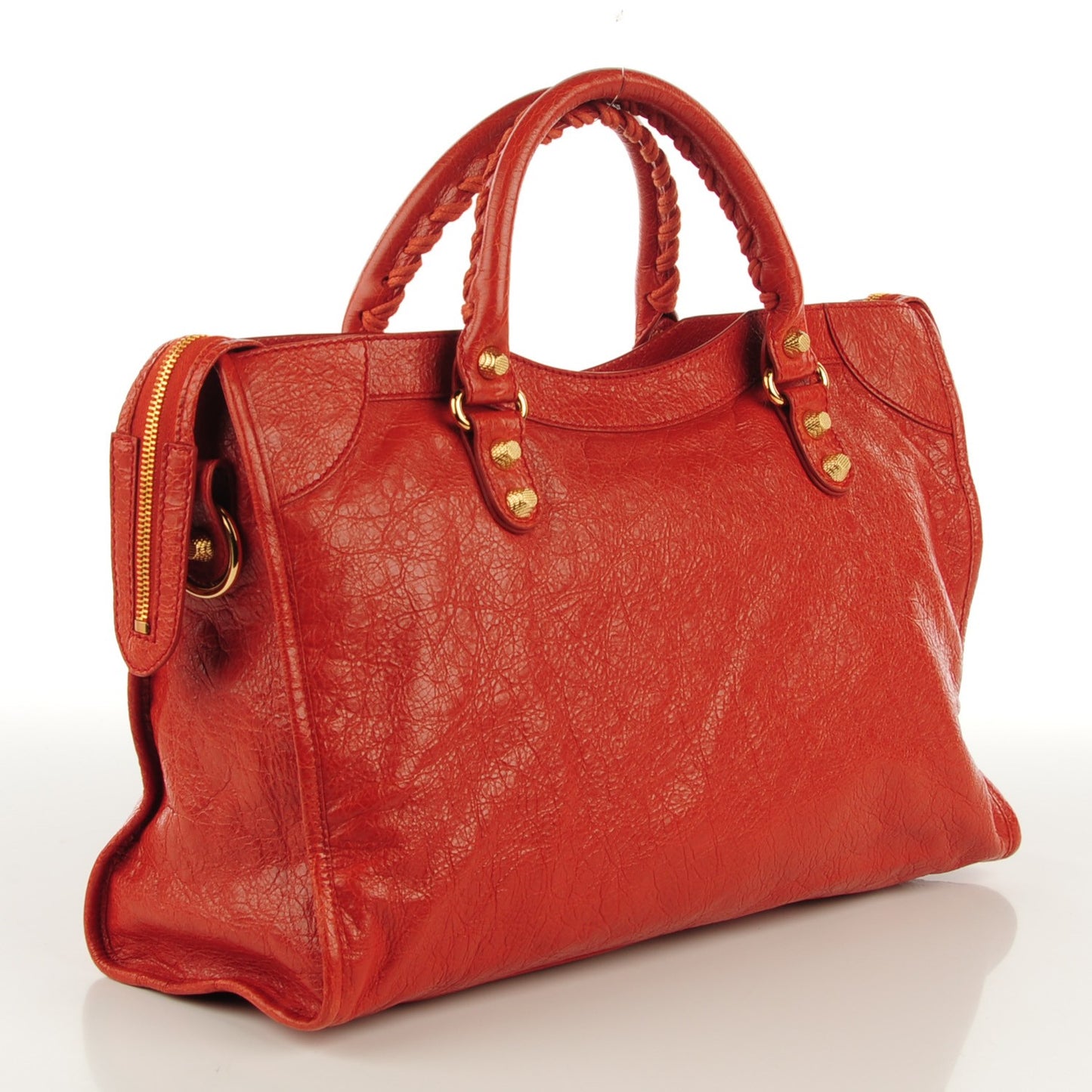 Agneau Giant 12 Gold Hardware City Rouge Ambre