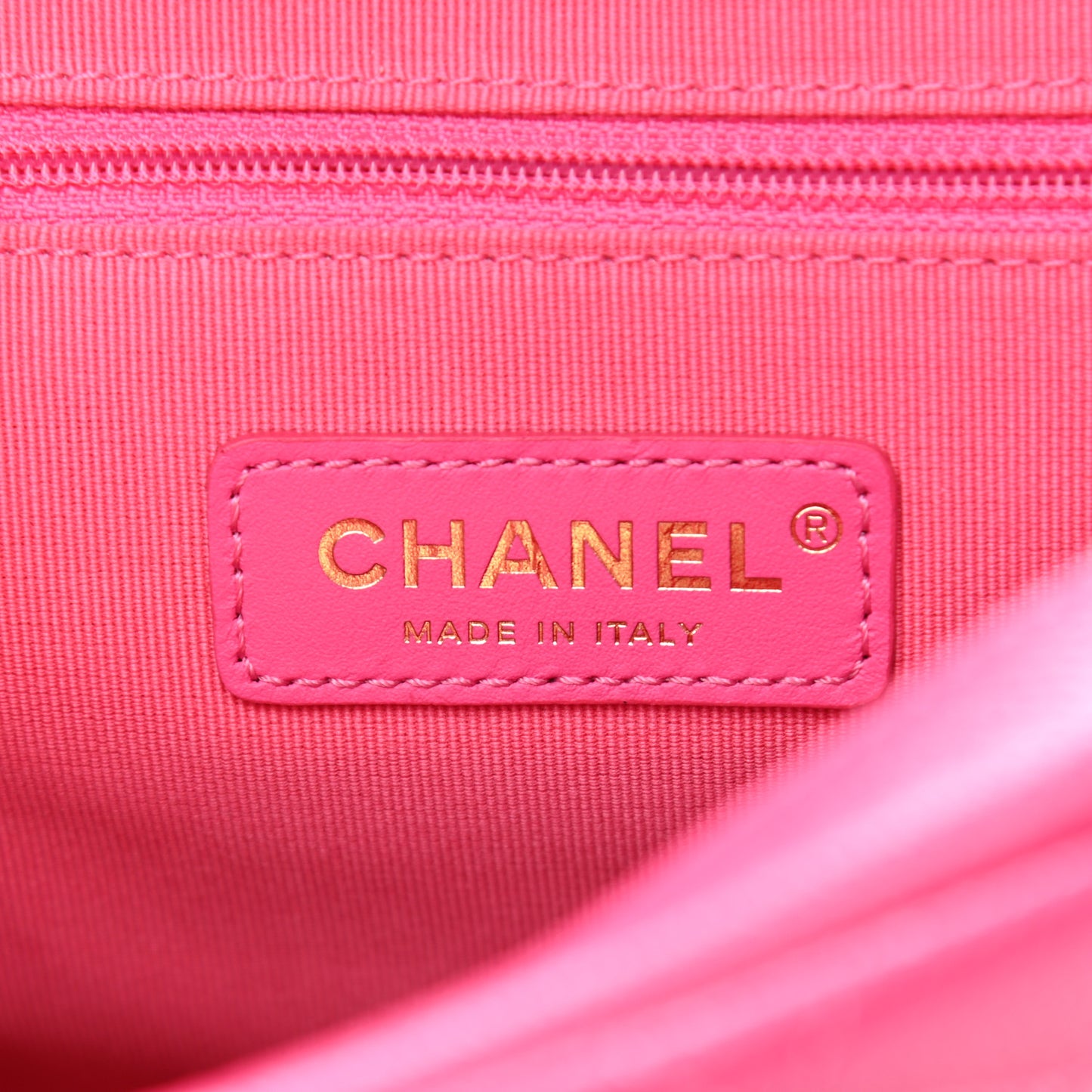 Shiny Caviar Quilted Chain Melody Backpack  Pink