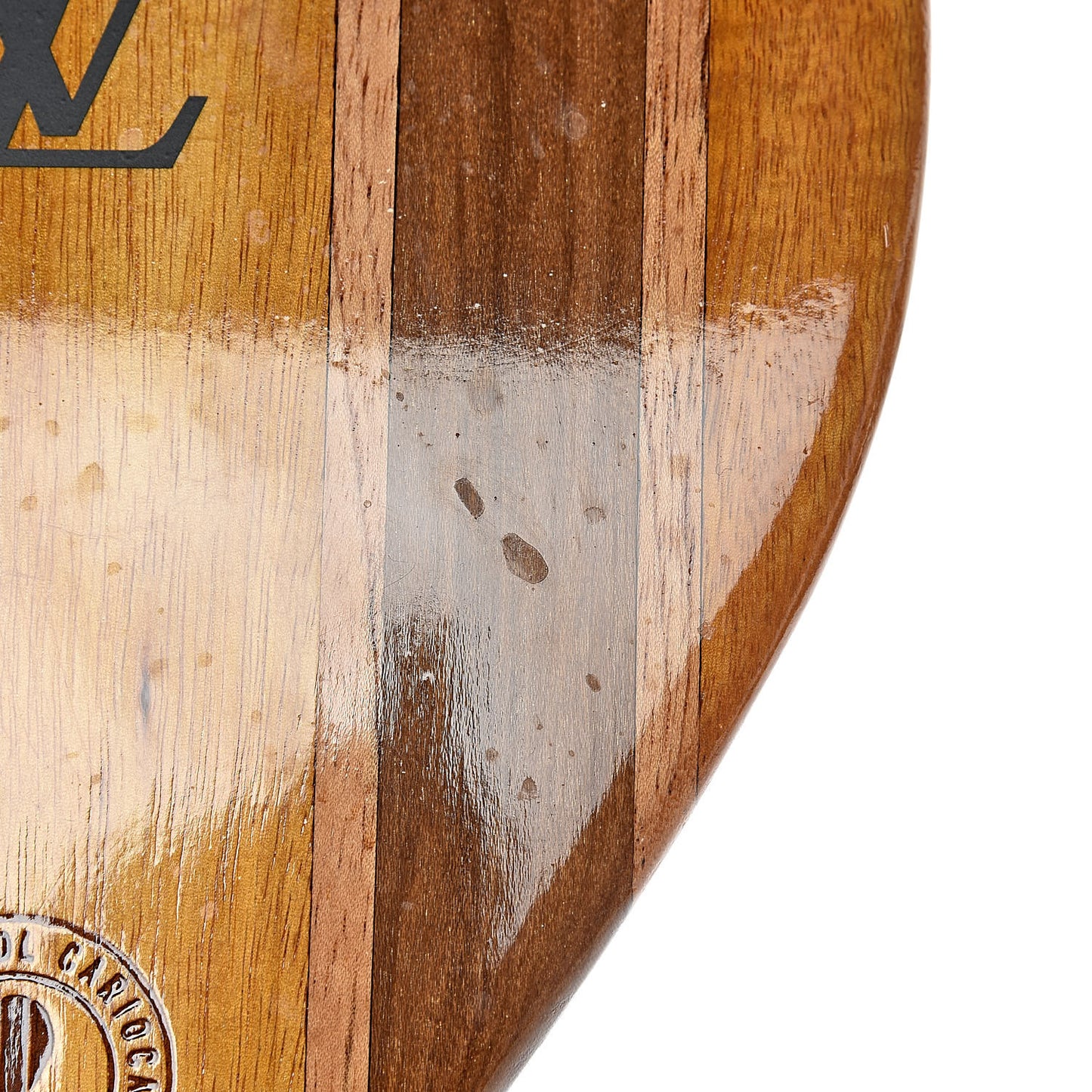 Varnished Wood Frescobol Carioca Beach Tennis Set Blue
