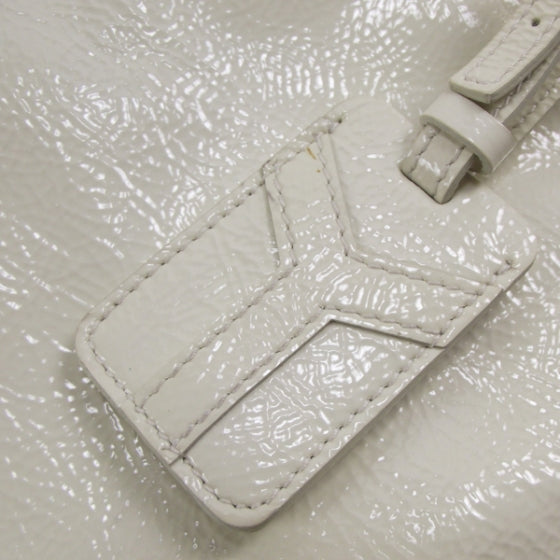 Saint Laurent Patent Tribute Tote Ivory 11 of 11