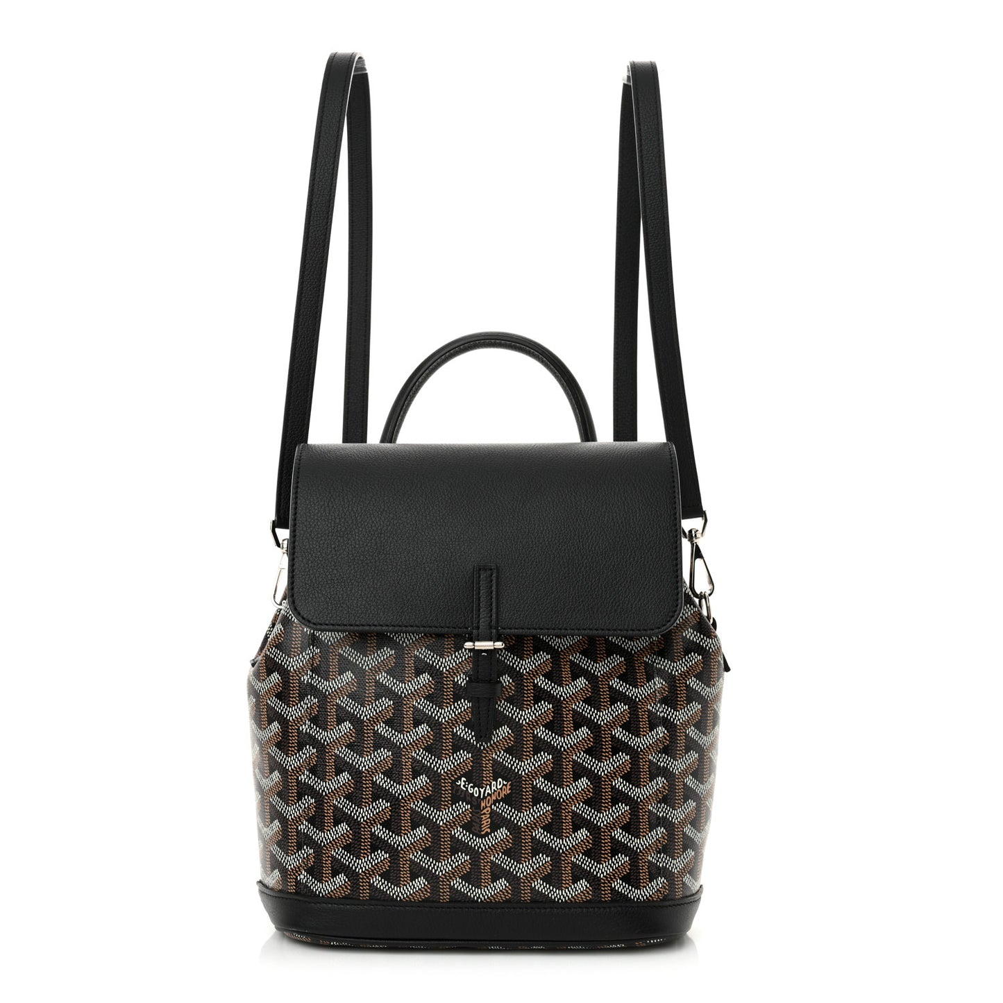 Goyardine Calfskin Mini Alpin Backpack Black