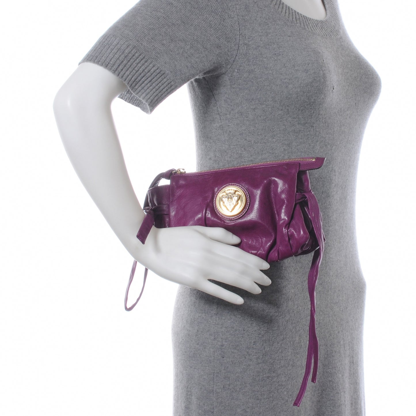 Leather Hysteria Clutch Purple