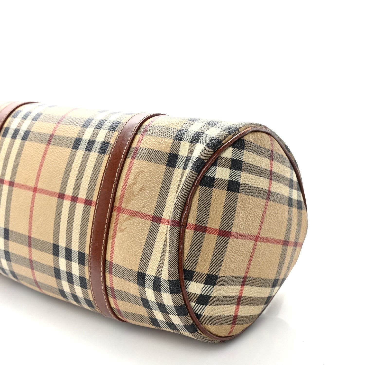Burberry Haymarket Check Barrel Bag Brown 9 of 13