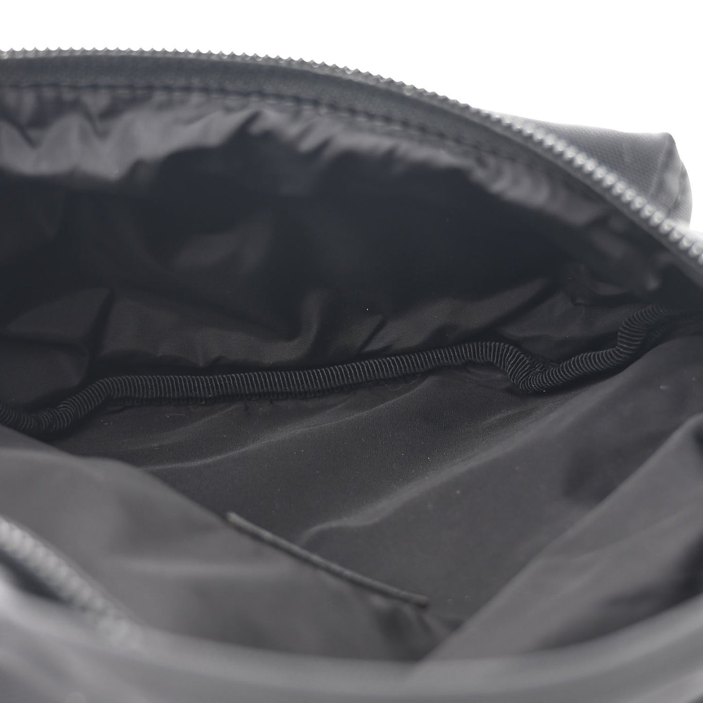 Sport Nylon Logo Embroidered Wheel Belt Bag Black White