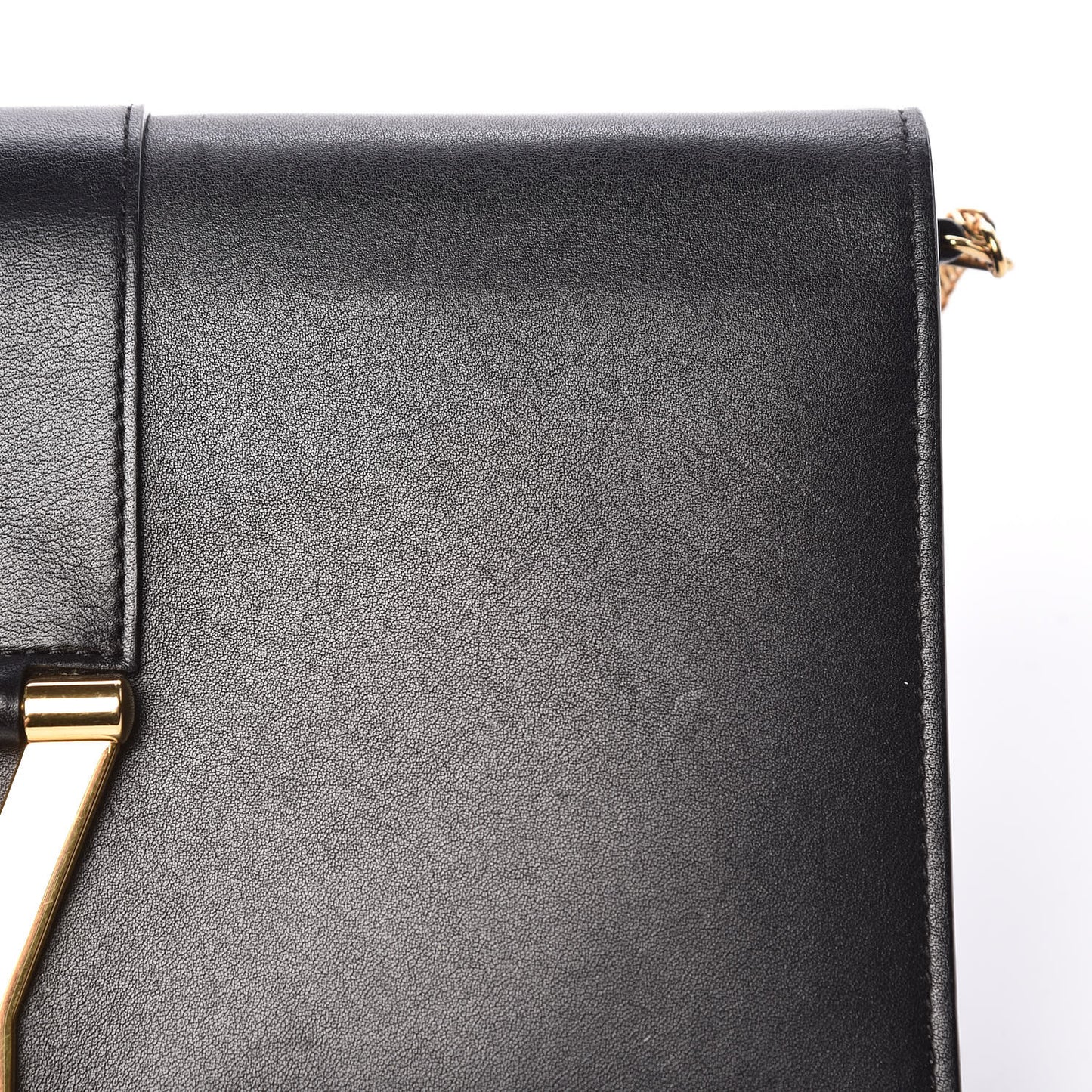 Calfskin Classic Y Ligne Chain Wallet Black
