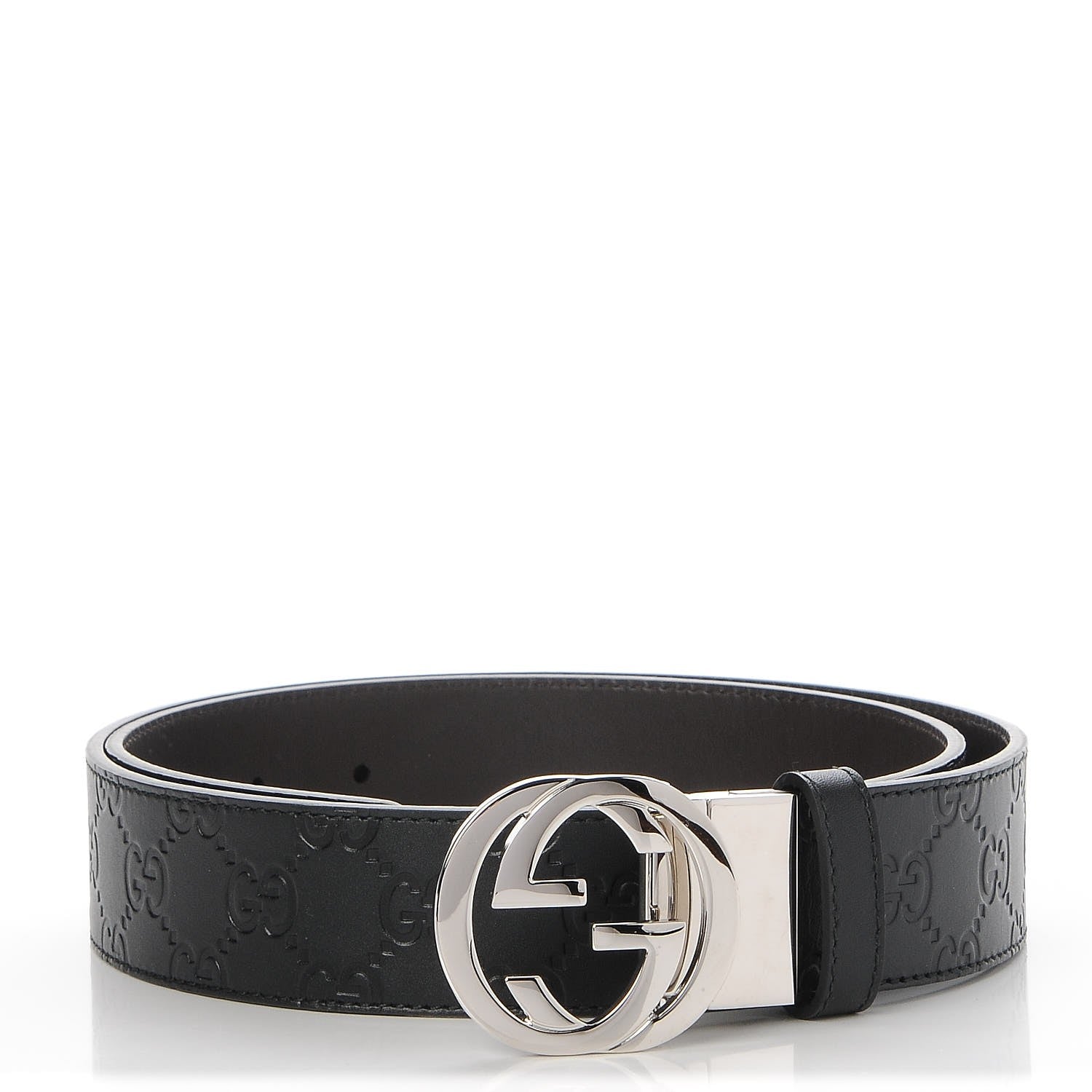Gucci Guccissima Interlocking G Reversible Belt 90 36 Black Brown 1 of 5