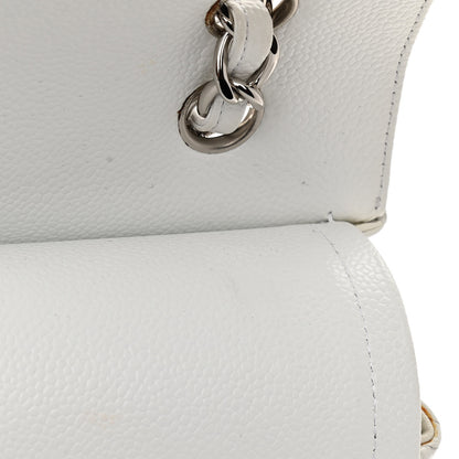 Chanel Caviar Quilted Maxi Double Flap White 12 of 17