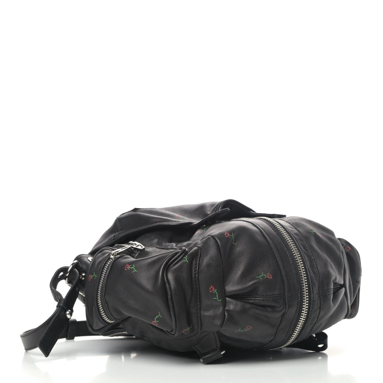 Alexander Wang Lambskin Rose Studded Mini Marti Convertible Backpack Black Rhodium Hardware 3 of 6