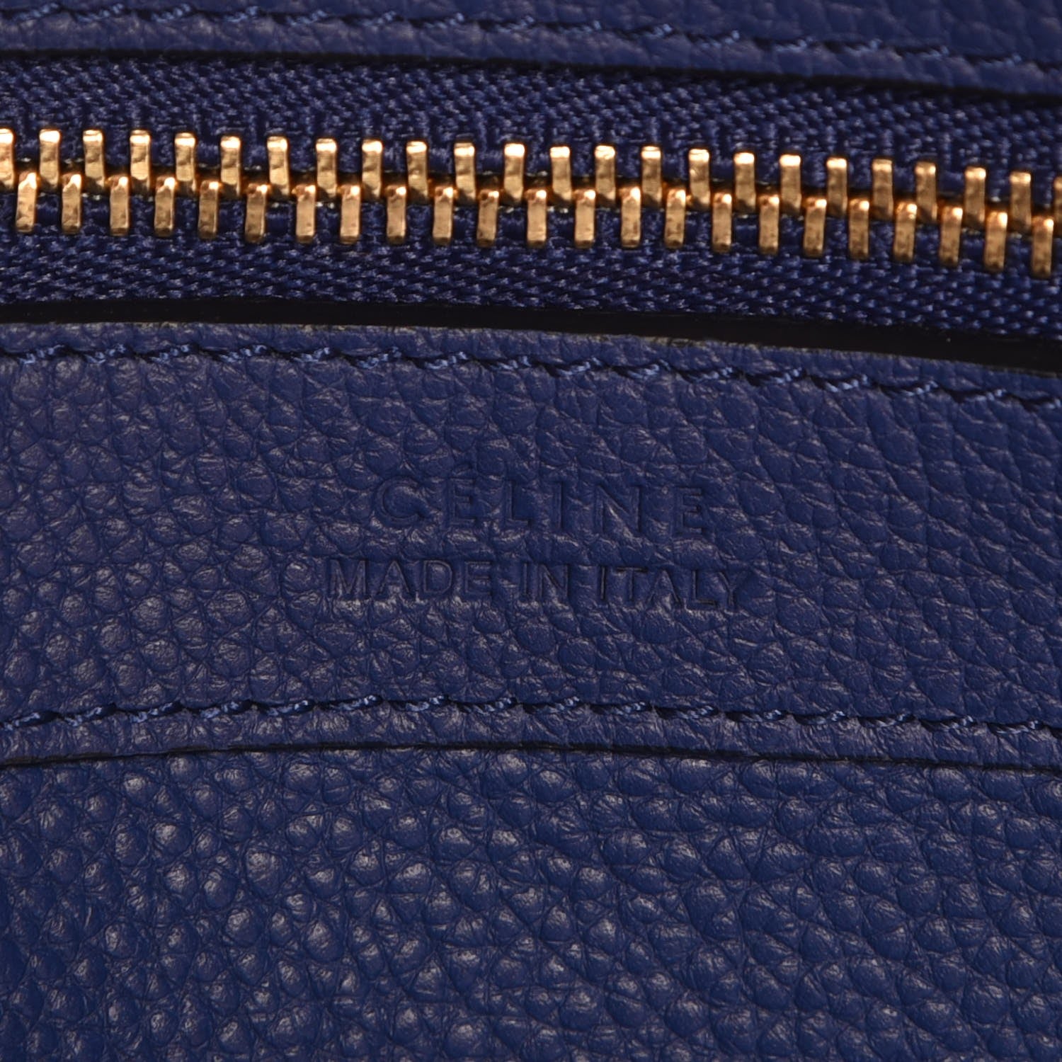 Celine Soft Grained Calfskin Medium Belt Cabas Phantom Indigo 6 of 7