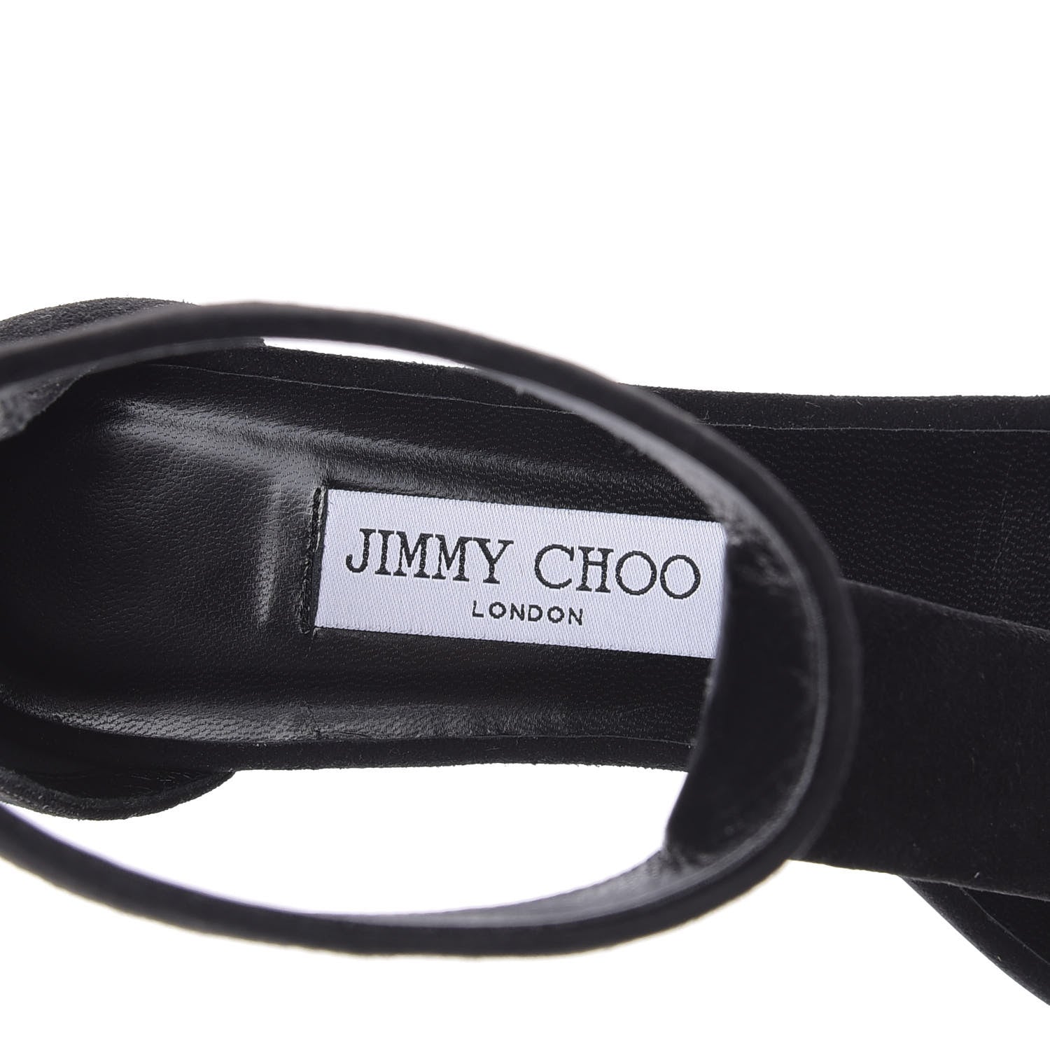 Jimmy Choo Suede Bethel Flat Sandals 37.5 Black 8 of 9