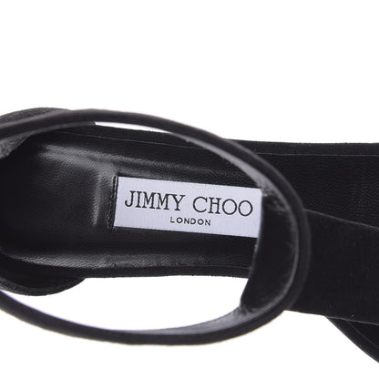 Jimmy Choo Suede Bethel Flat Sandals 37.5 Black 8 of 9