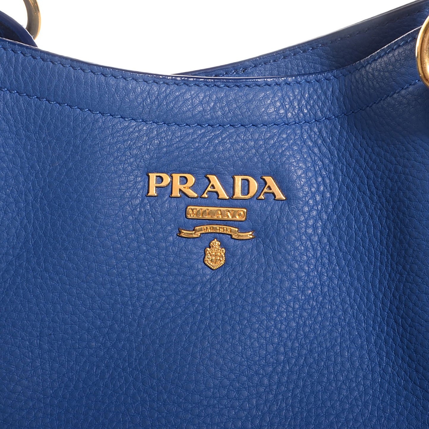 Vitello Daino Medium Satchel Azzurro