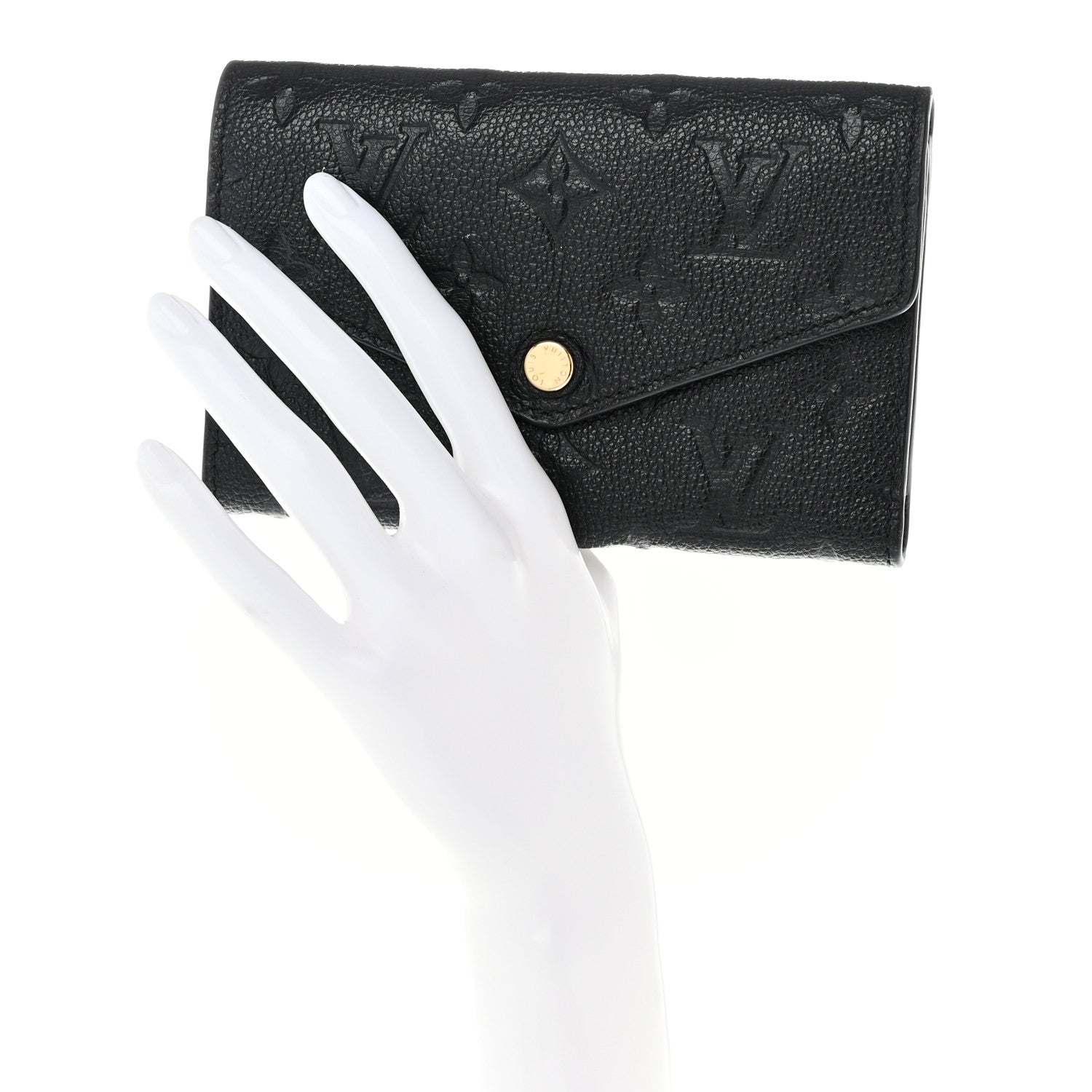 Louis Vuitton Empreinte Compact Curieuse Wallet Black 2 of 10