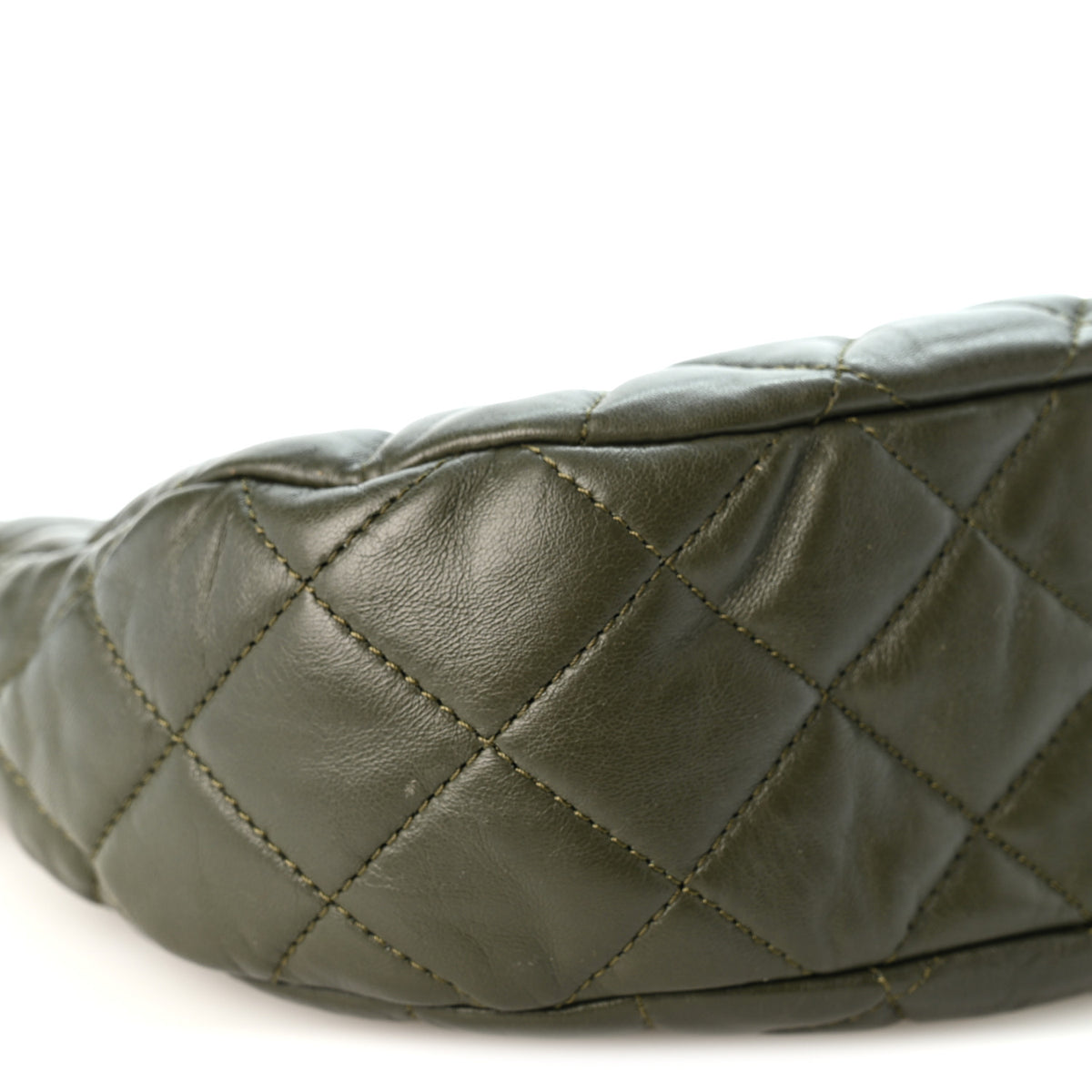 Chanel Lambskin Quilted Pillow Crush Chain Hobo Khaki 9 of 10