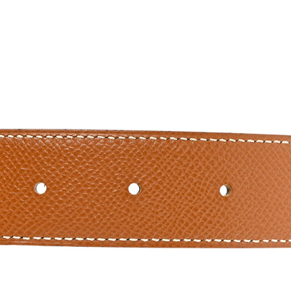 Hermes Swift Courchevel 24mm Belt Strap 70 Black Gold 5 of 6