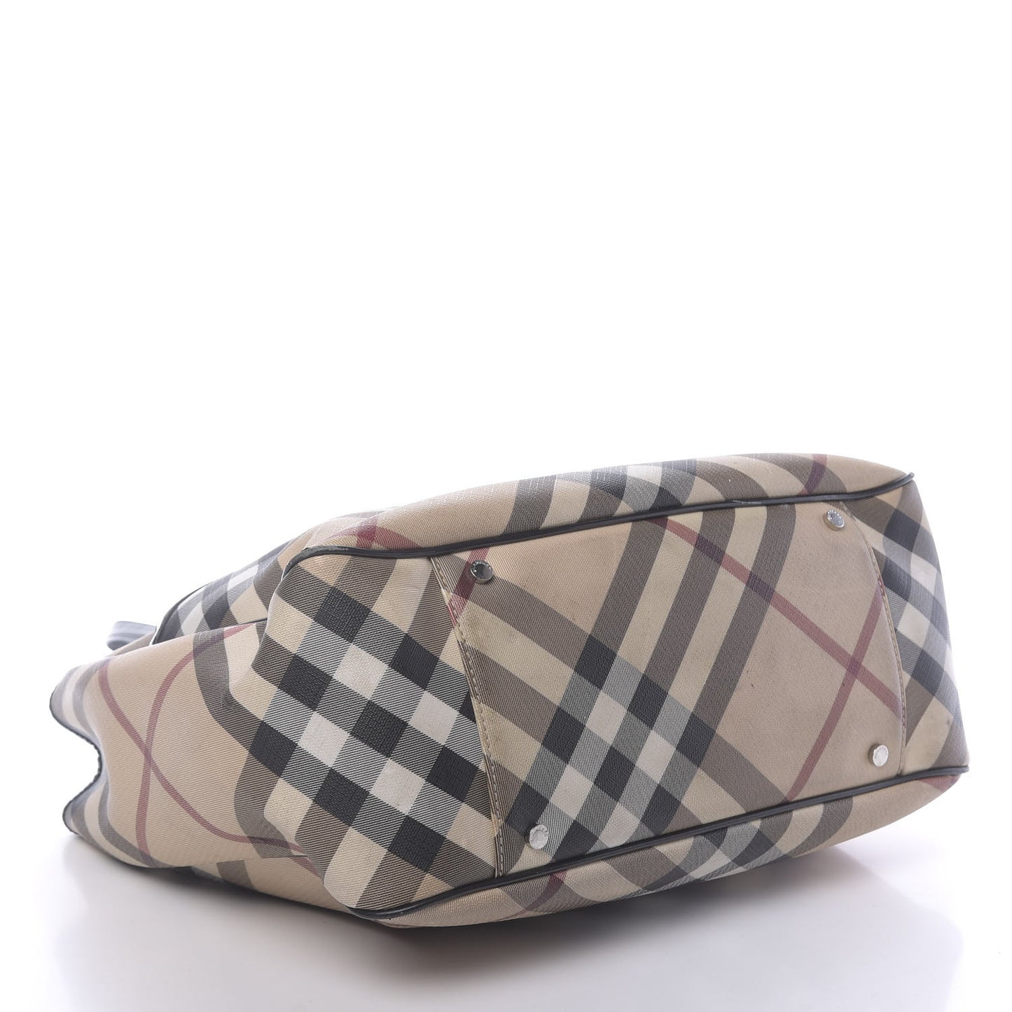 Patent Trim Nova Check Tote Black