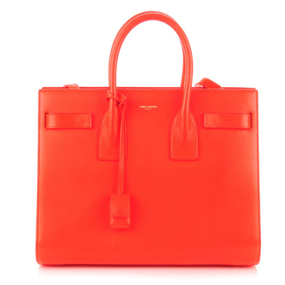 Saint Laurent Calfskin Small Sac De Jour Neon Orange 1 of 7