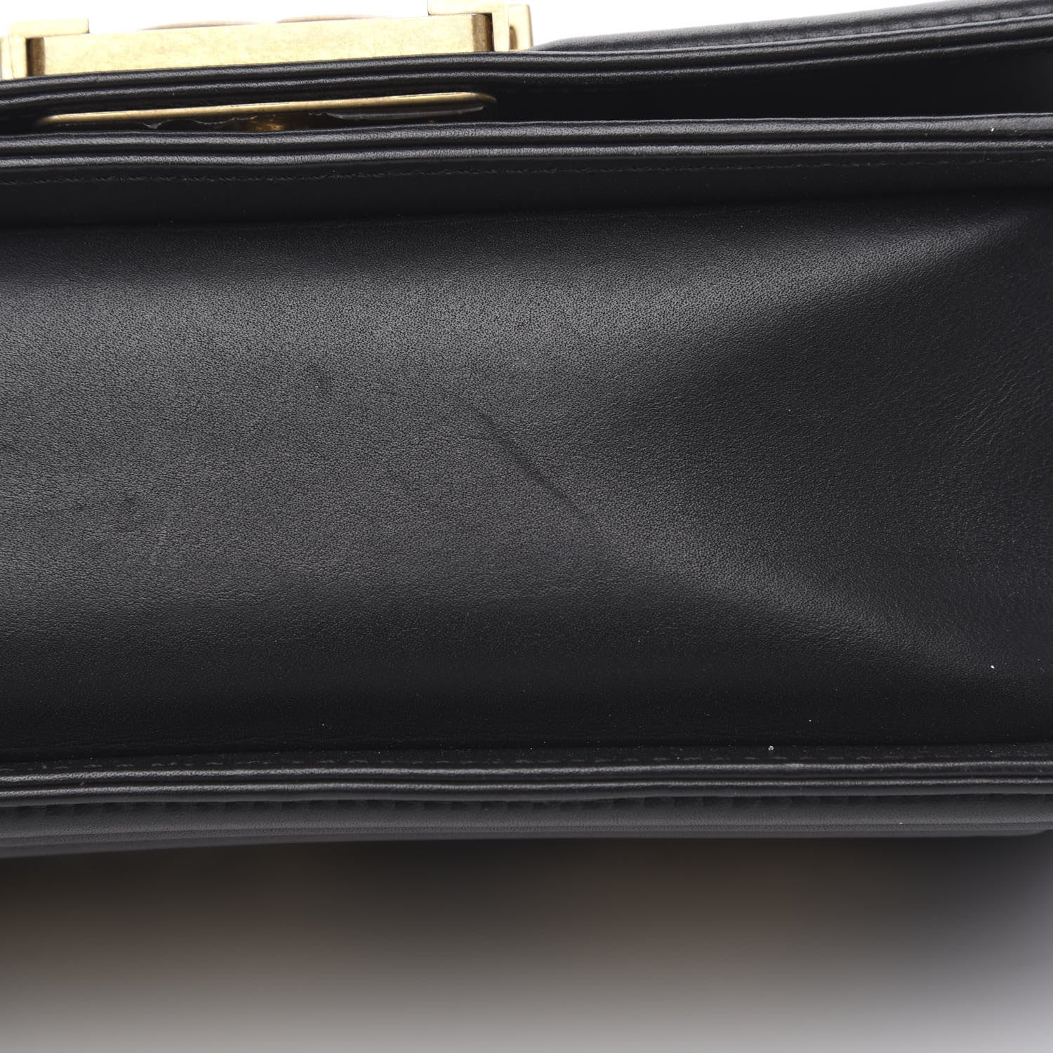 Chanel Metallic Crumpled Goatskin Small Boy Flap Black Gold 11 of 13