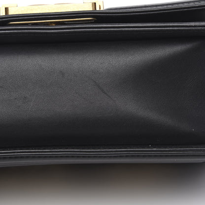 Chanel Metallic Crumpled Goatskin Small Boy Flap Black Gold 11 of 13
