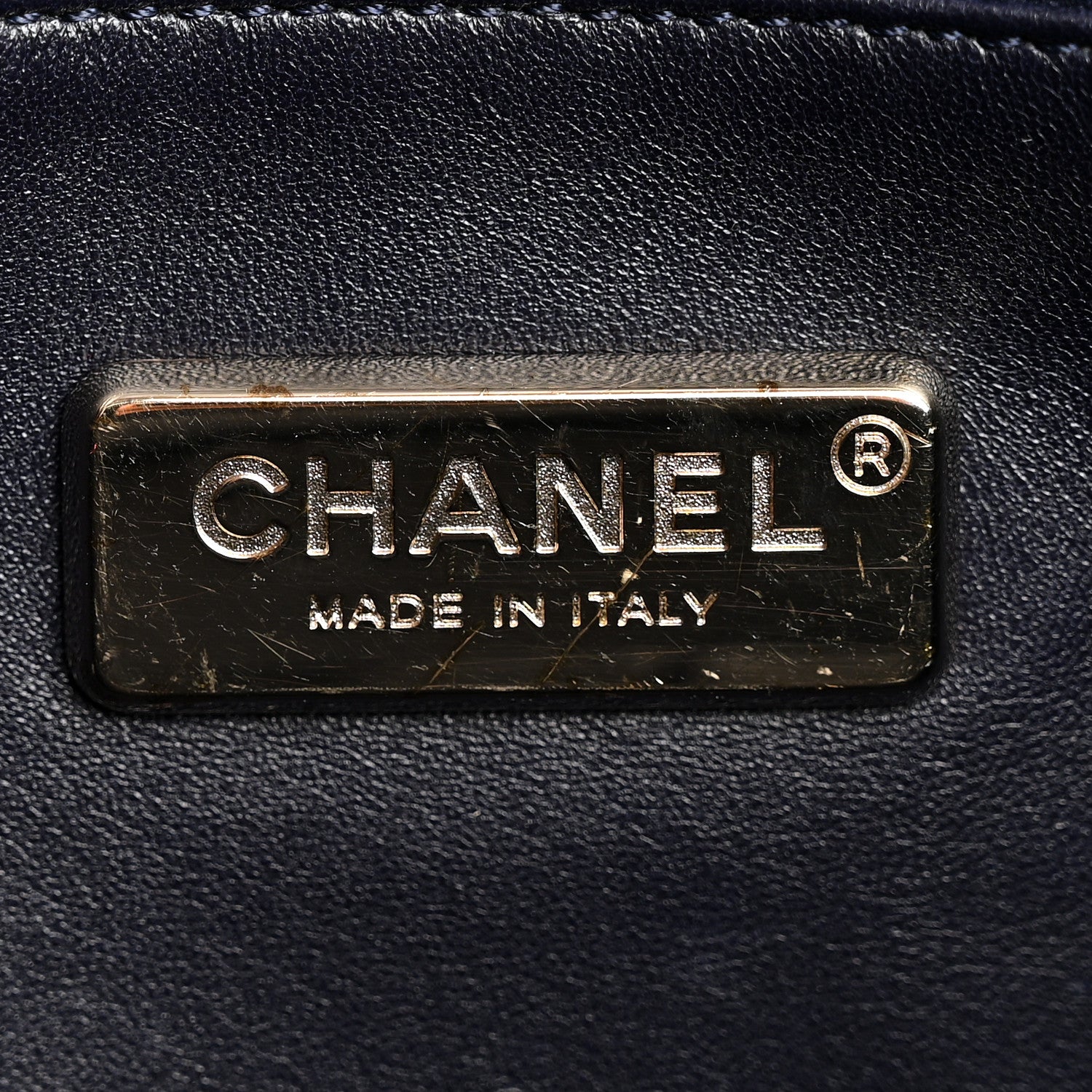 Chanel Snakeskin CC Unchained Clutch Navy 7 of 10
