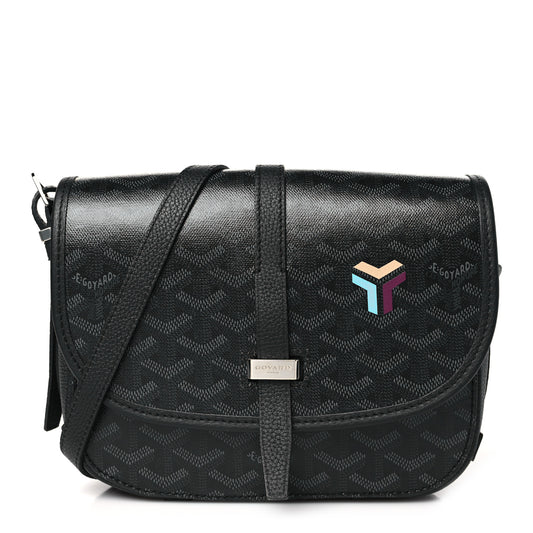 Goyardine Belvedere III PM Messenger Bag Jet Black
