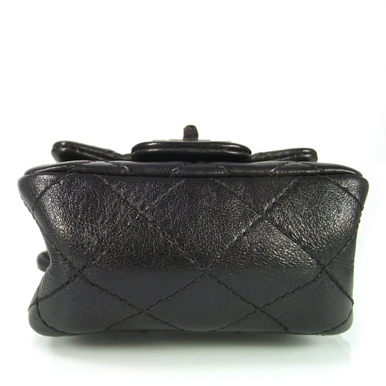 Chanel Quilted Leather 2.55 Ankle Wrist Bag Black 4 of 7