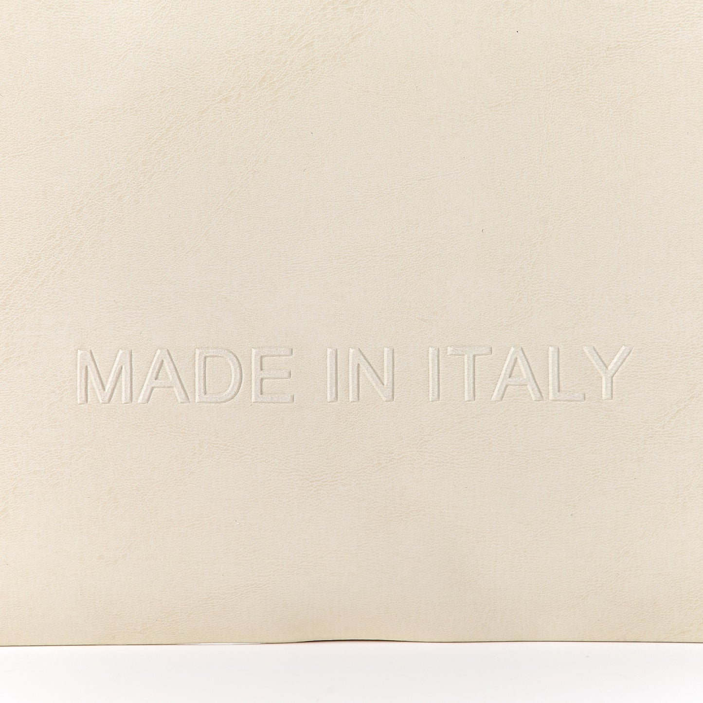 Calfskin Large Made In Clutch Pouch White