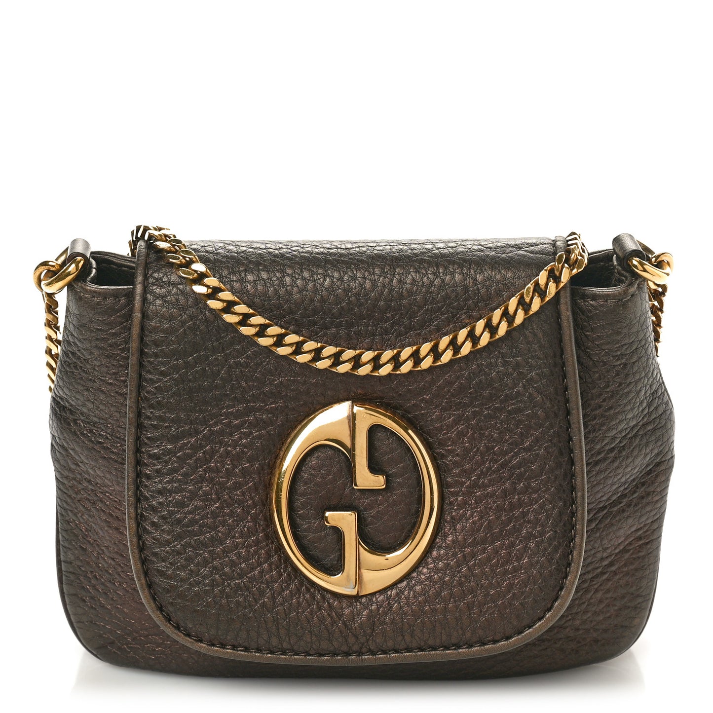 Pebbled Calfskin Small 1973 Chain Shoulder Bag Winter Leaf