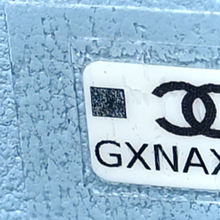 Chanel Lambskin Quilted Metal Twist Top Handle Flap Phone Holder With Chain Blue 8 of 10