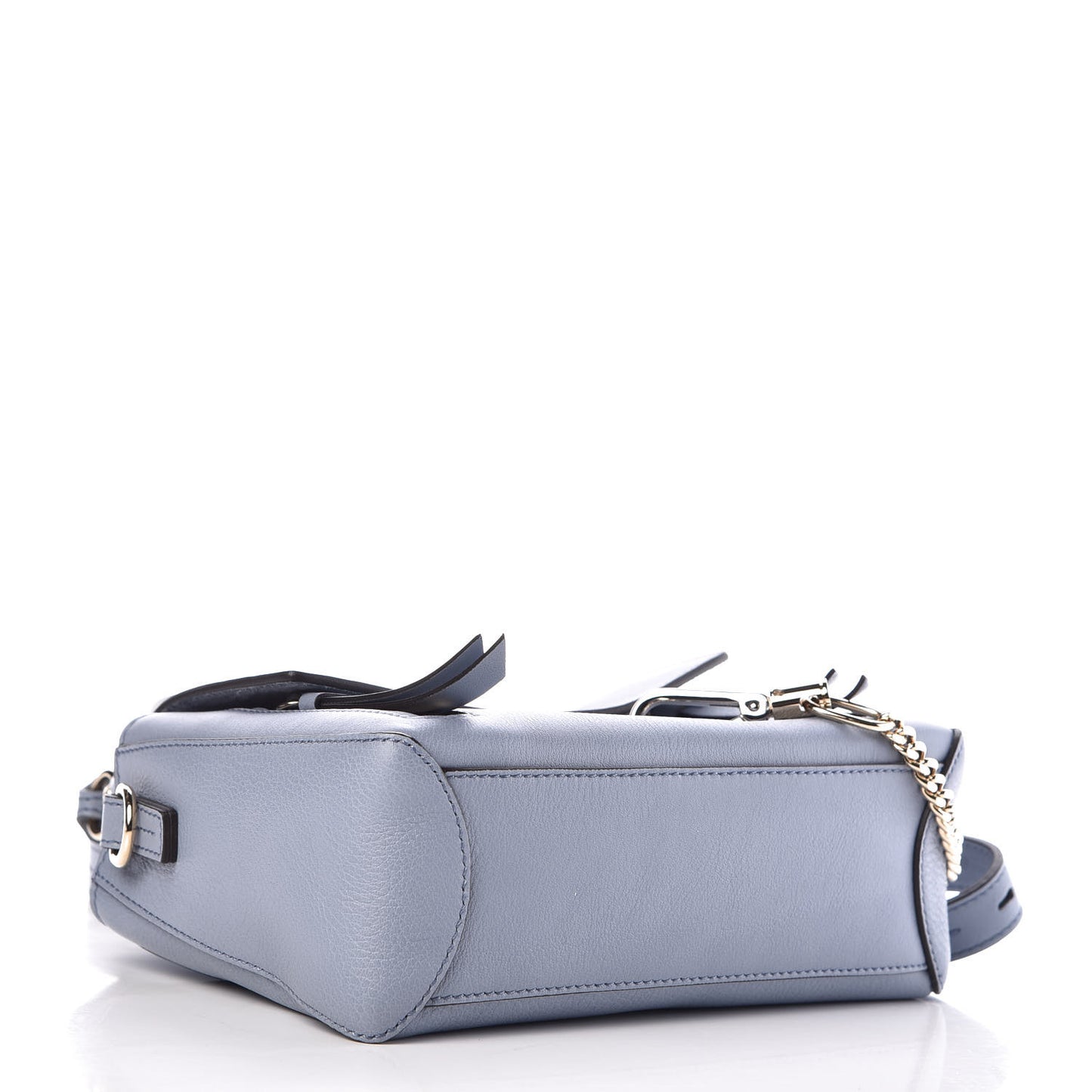 Calfskin Mini Faye Day Shoulder Bag Washed Blue