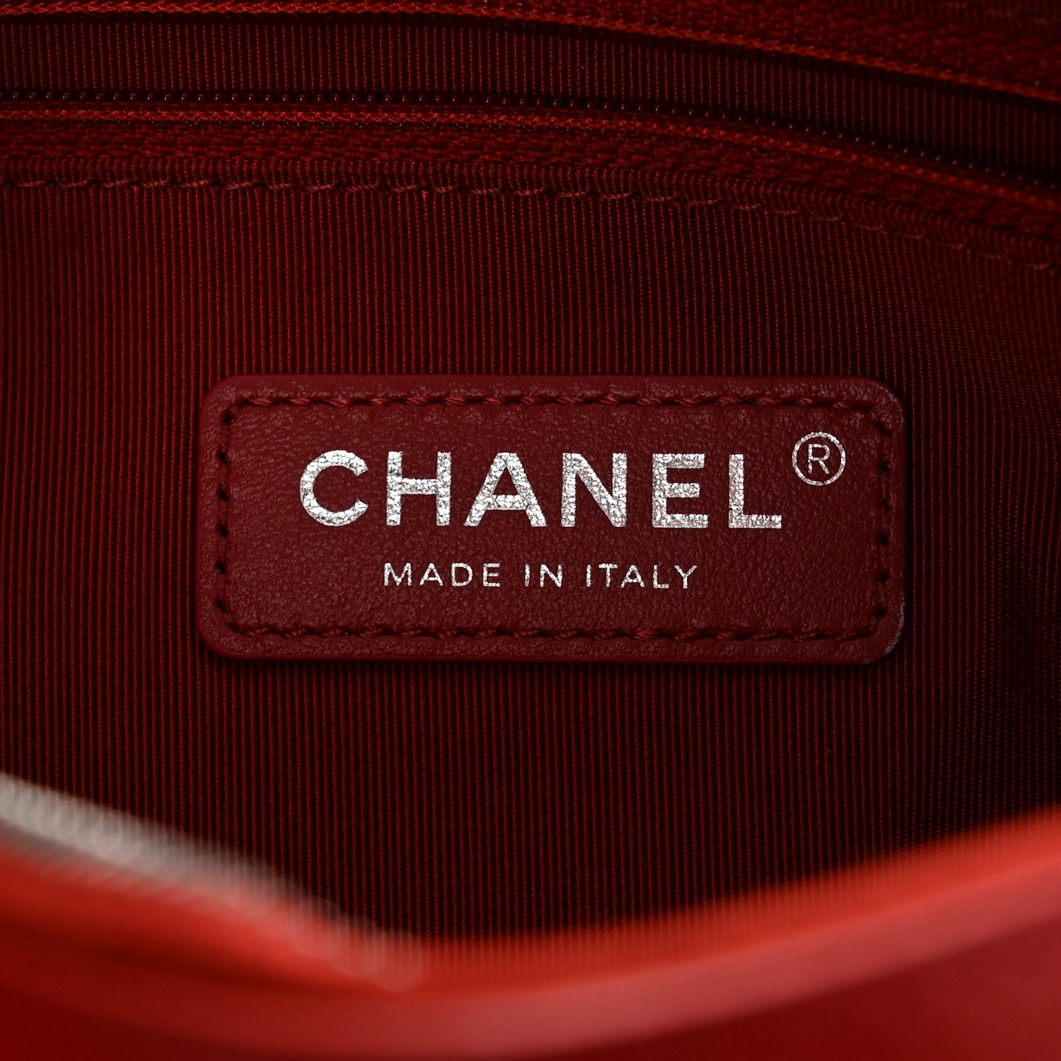 Chanel Calfskin Chain 20s Signature Bowling Bag Red 6 of 10
