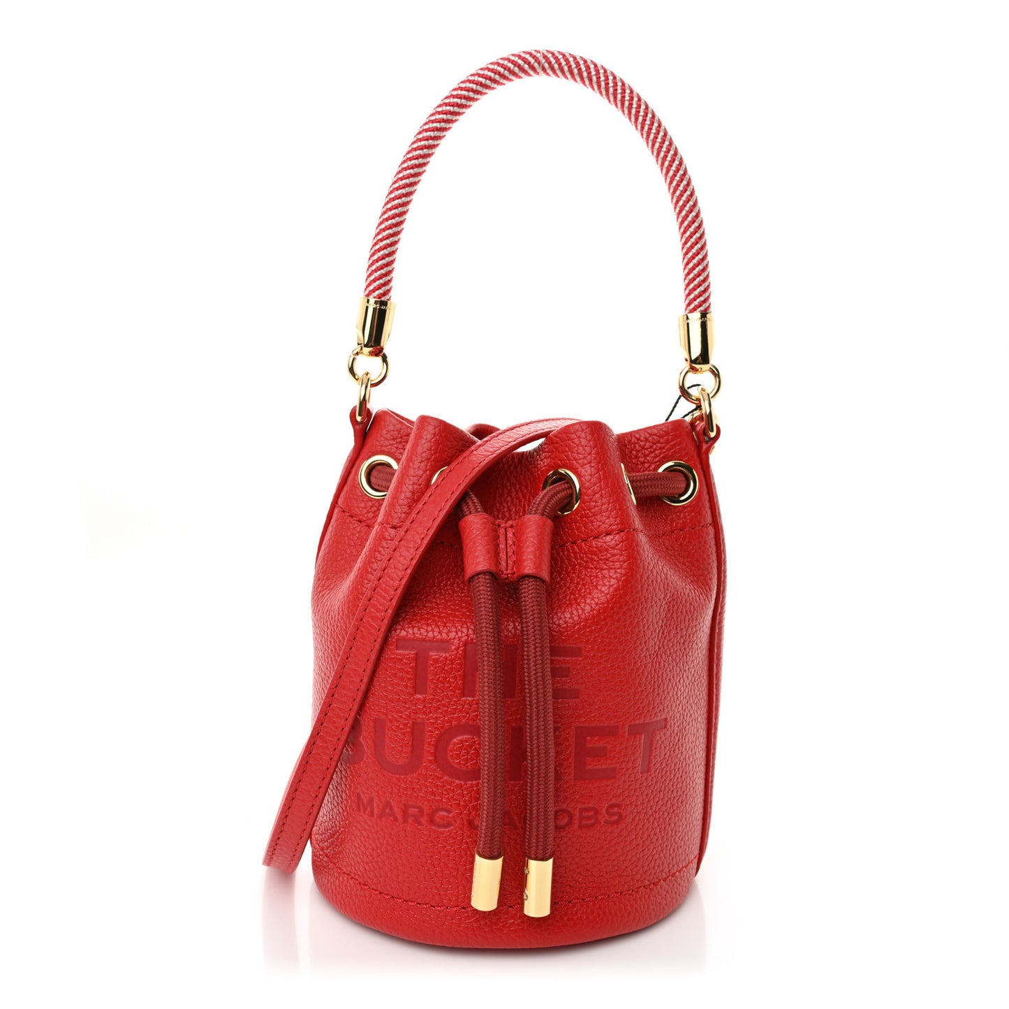 Grained Calfskin The Mini Bucket Bag True Red