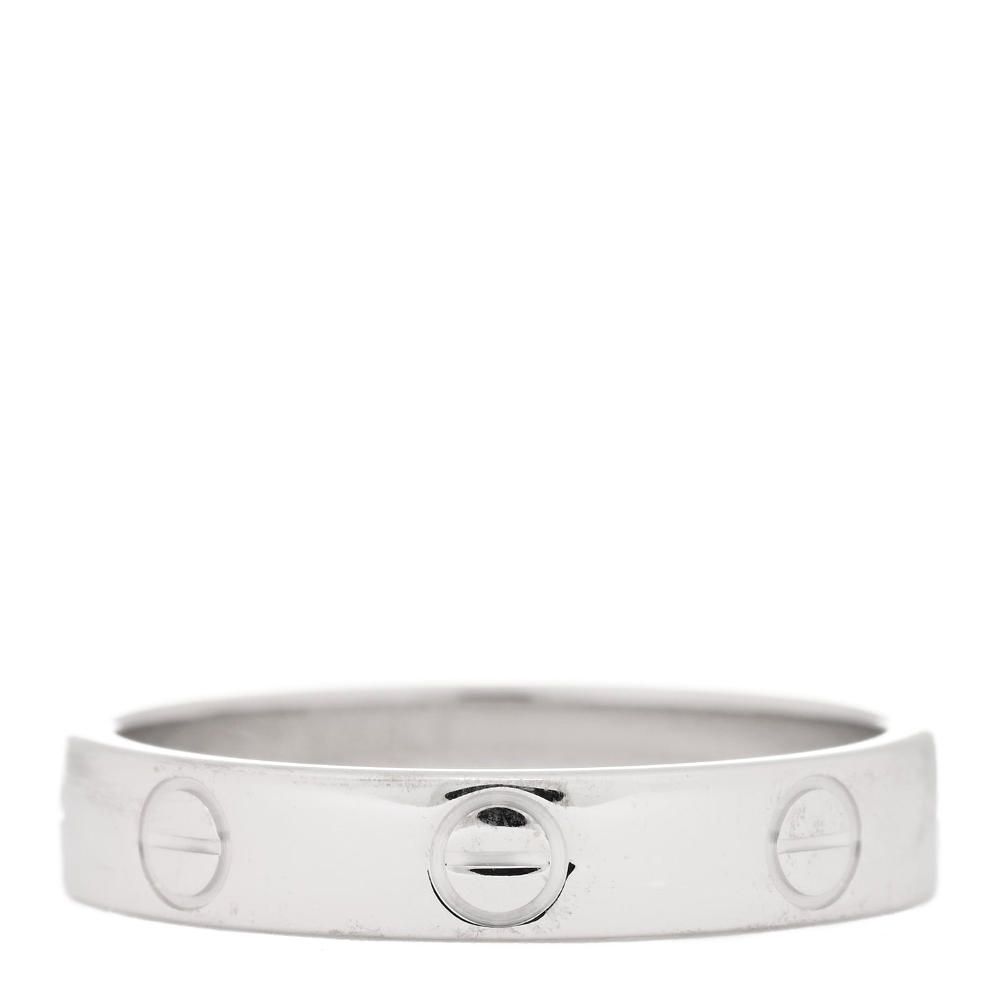 18K White Gold 3.5mm LOVE Wedding Band Ring 52 6