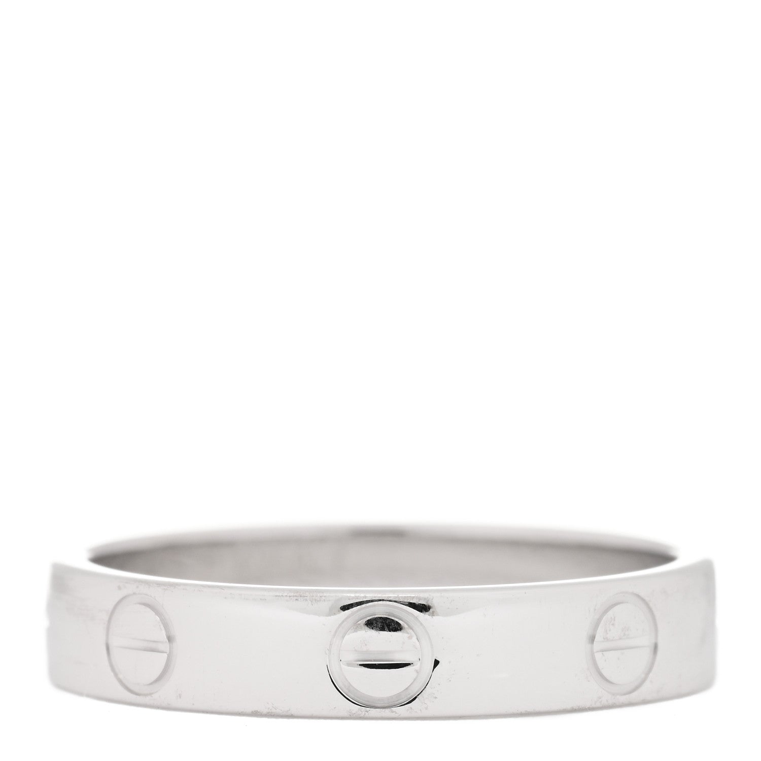 Cartier 18K White Gold 3.5mm LOVE Wedding Band Ring 52 6 3 of 4